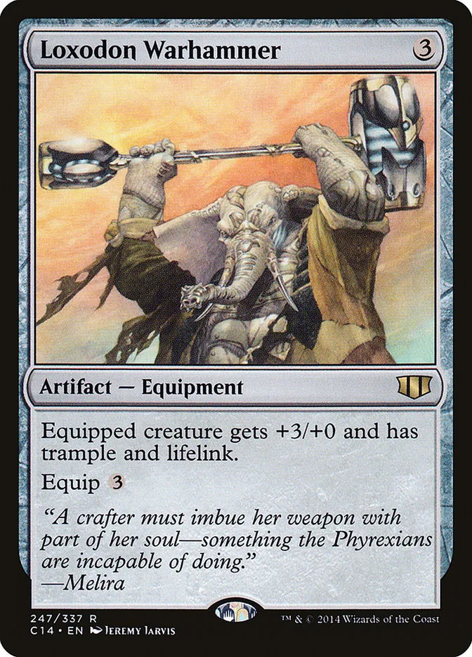 2014 Commander 2014 Loxodon Warhammer #247 rare card image