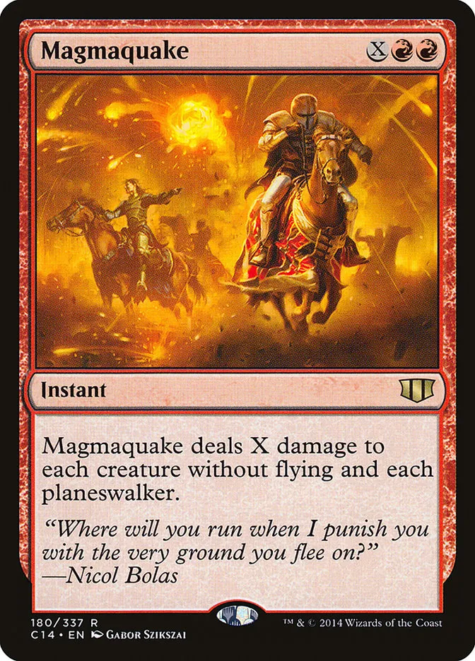 2014 Commander 2014 Magmaquake rare #180 rare card image