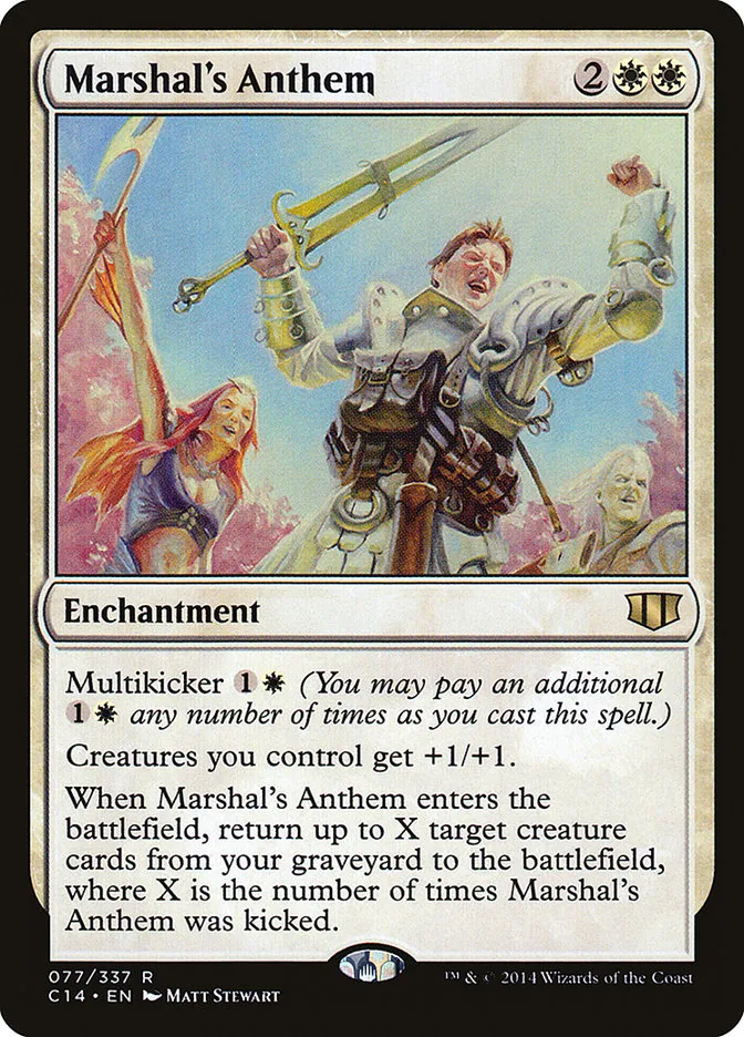 2014 Commander 2014 Marshal's Anthem #77 rare card image
