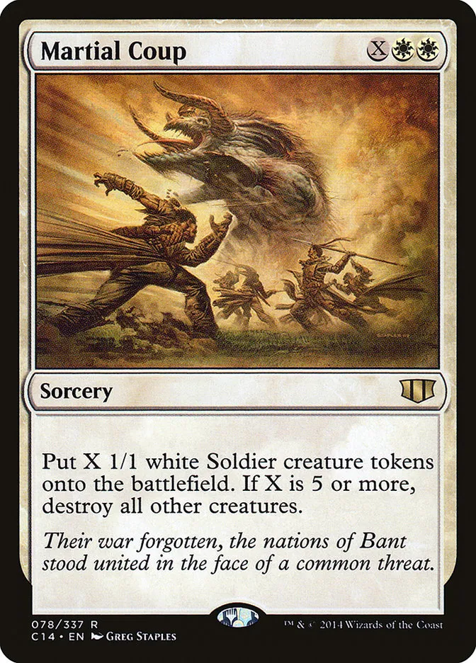 2014 Commander 2014 Martial Coup rare #78 rare card image