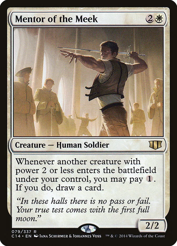 2014 Commander 2014 Mentor of the Meek #79 rare card image