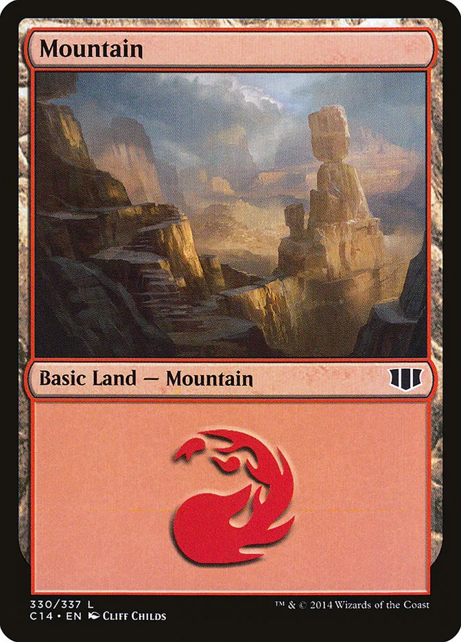 2014 Commander 2014 Mountain common #330 common card image