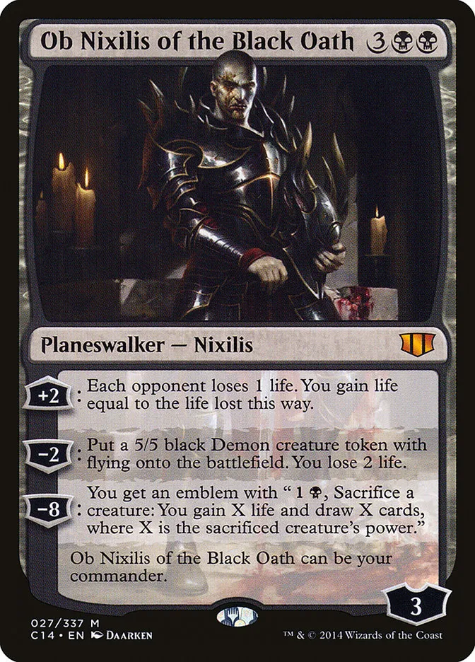 2014 Commander 2014 Ob Nixilis of the Black Oath #27 mythic card image