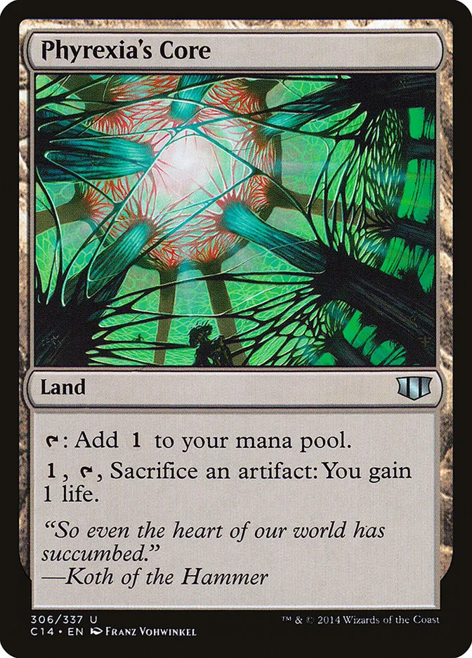2014 Commander 2014 Phyrexia's Core uncommon #306 uncommon card image