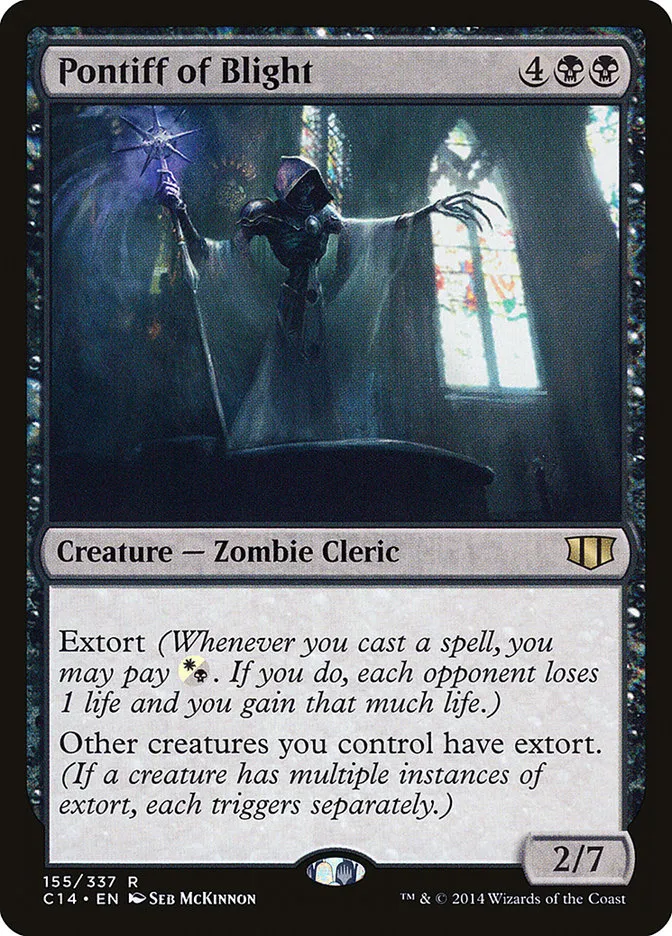 2014 Commander 2014 Pontiff of Blight #155 rare card image