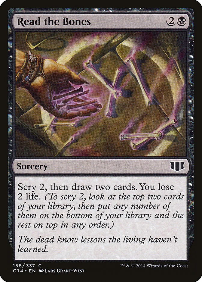 2014 Commander 2014 Read the Bones common #158 common card image