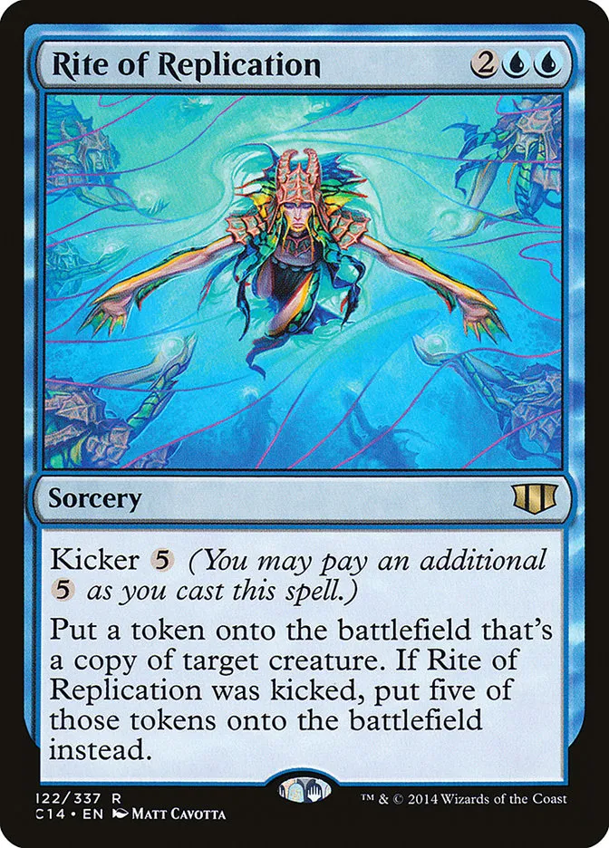 2014 Commander 2014 Rite of Replication rare #122 rare card image