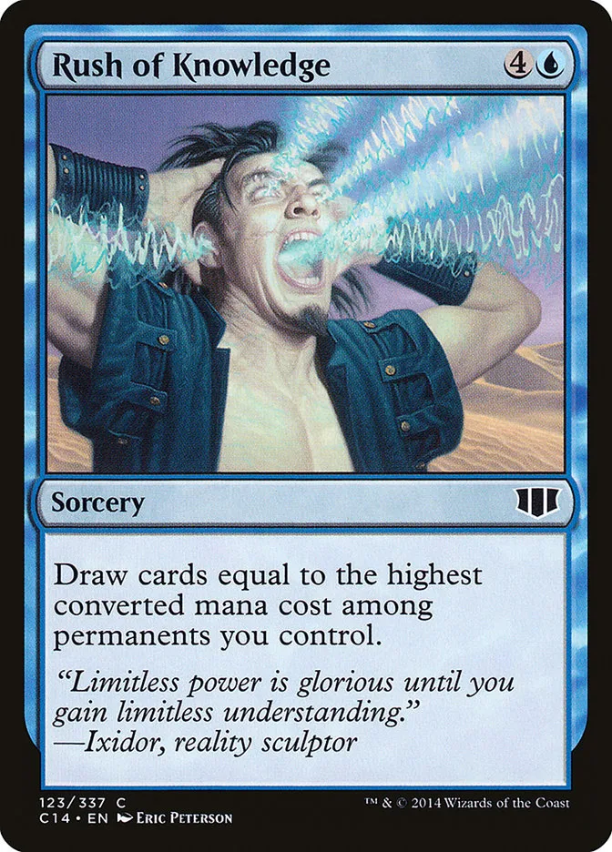 2014 Commander 2014 Rush of Knowledge common #123 common card image