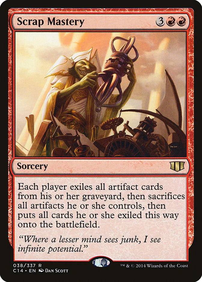 2014 Commander 2014 Scrap Mastery rare #38 rare card image