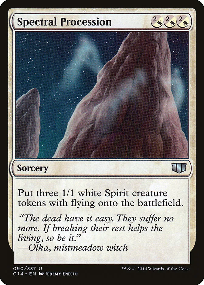 2014 Commander 2014 Spectral Procession uncommon #90 uncommon card image