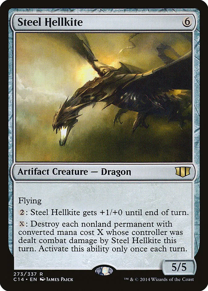2014 Commander 2014 Steel Hellkite rare #273 rare card image