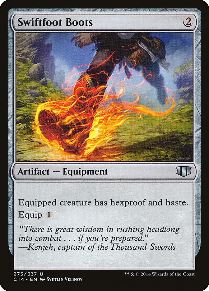 2014 Commander 2014 Swiftfoot Boots #275 uncommon card image