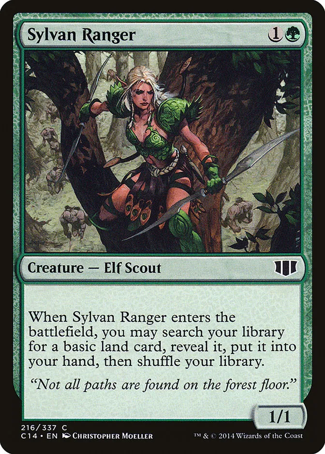 2014 Commander 2014 Sylvan Ranger common #216 common card image
