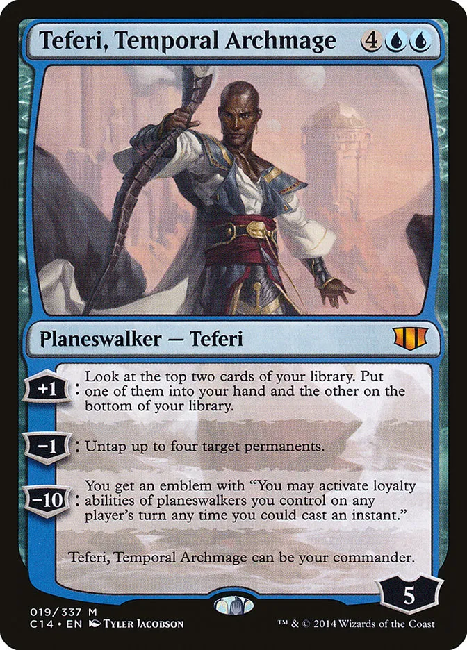 2014 Commander 2014 Teferi, Temporal Archmage mythic #19 mythic card image
