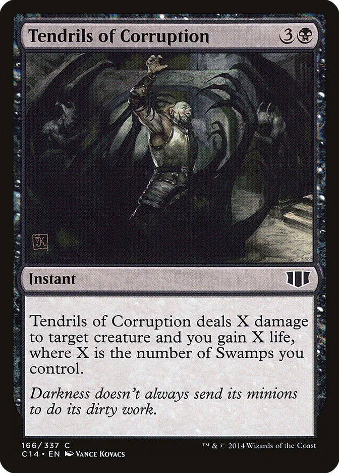 2014 Commander 2014 Tendrils of Corruption #166 common card image