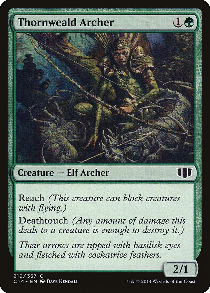 2014 Commander 2014 Thornweald Archer common #219 common card image