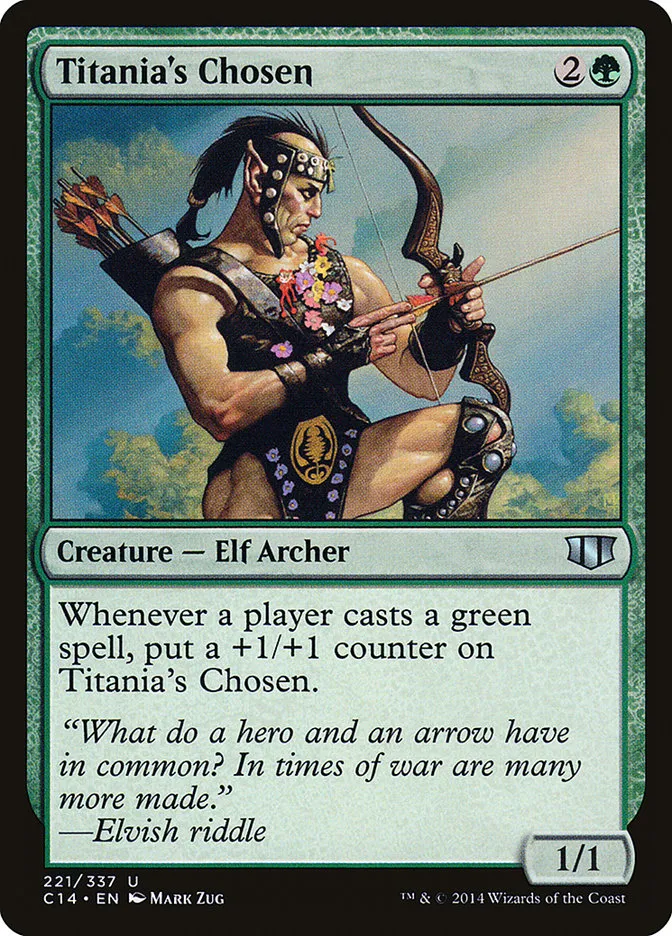 2014 Commander 2014 Titania's Chosen #221 uncommon card image