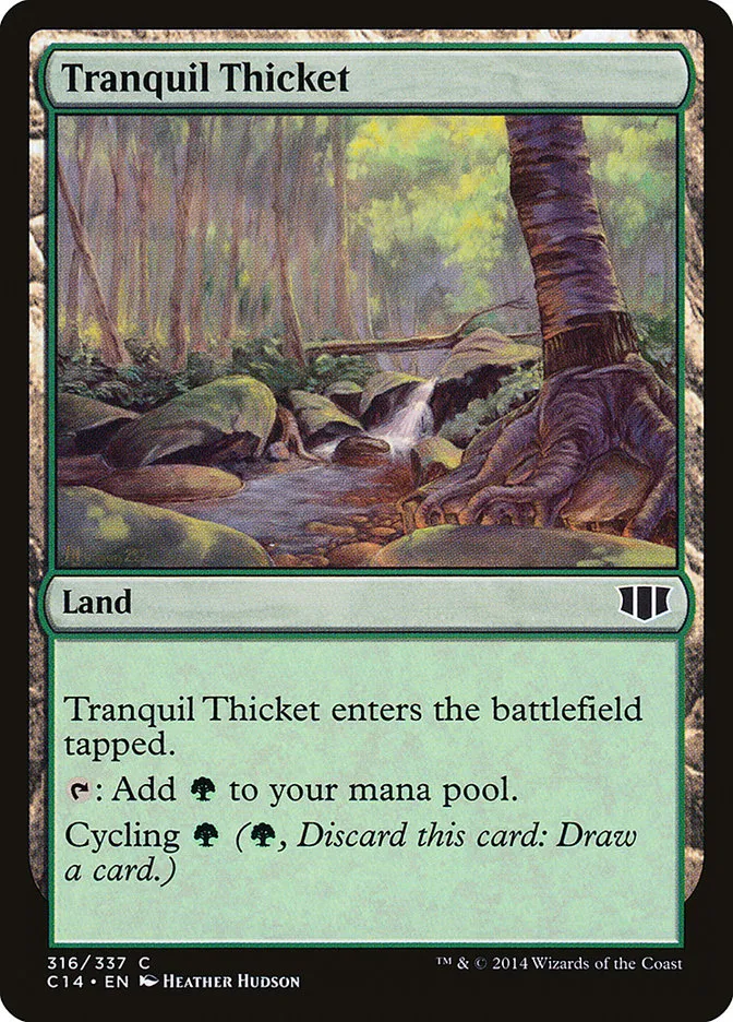 2014 Commander 2014 Tranquil Thicket common #316 common card image