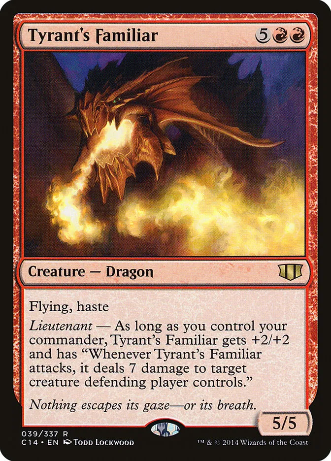 2014 Commander 2014 Tyrant's Familiar #39 rare card image