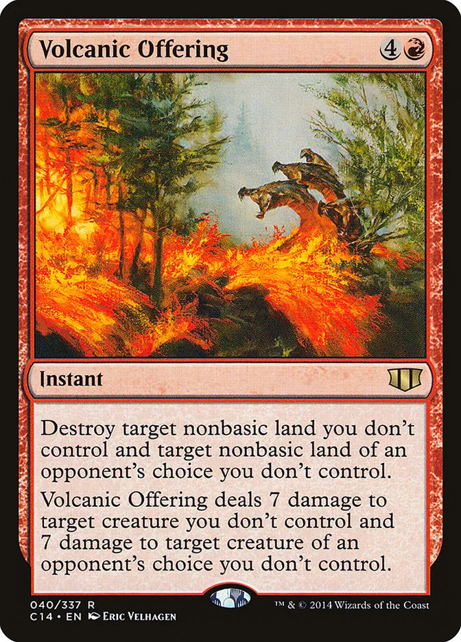 2014 Commander 2014 Volcanic Offering rare #40 rare card image