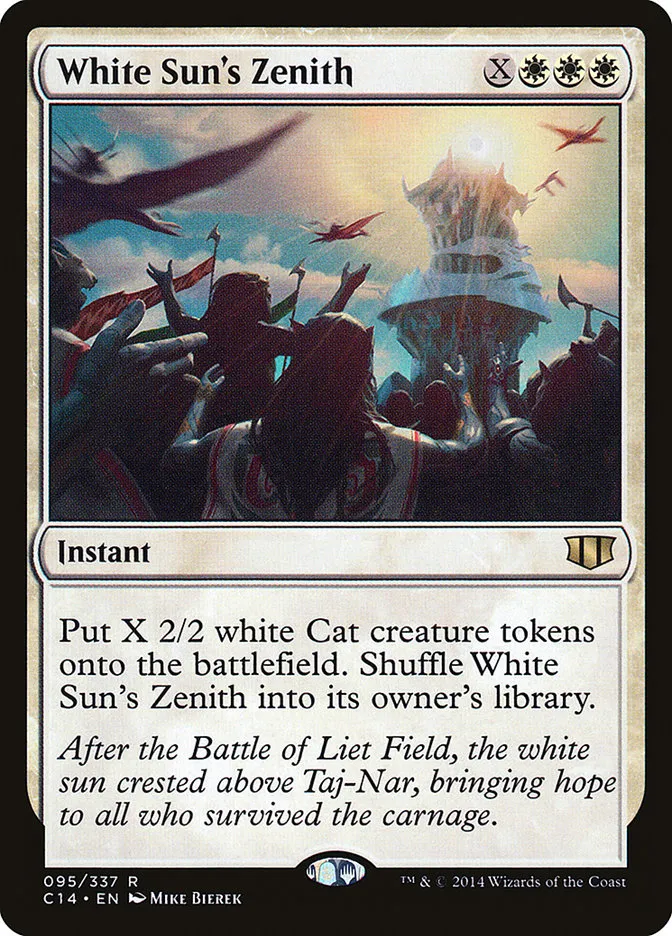 2014 Commander 2014 White Sun's Zenith rare #95 rare card image