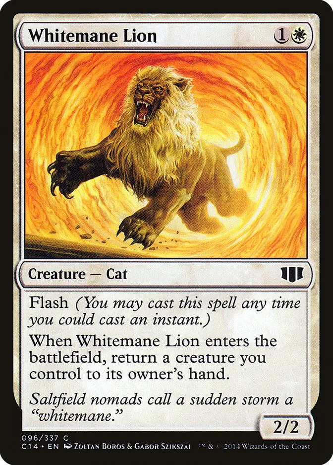 2014 Commander 2014 Whitemane Lion common #96 common card image