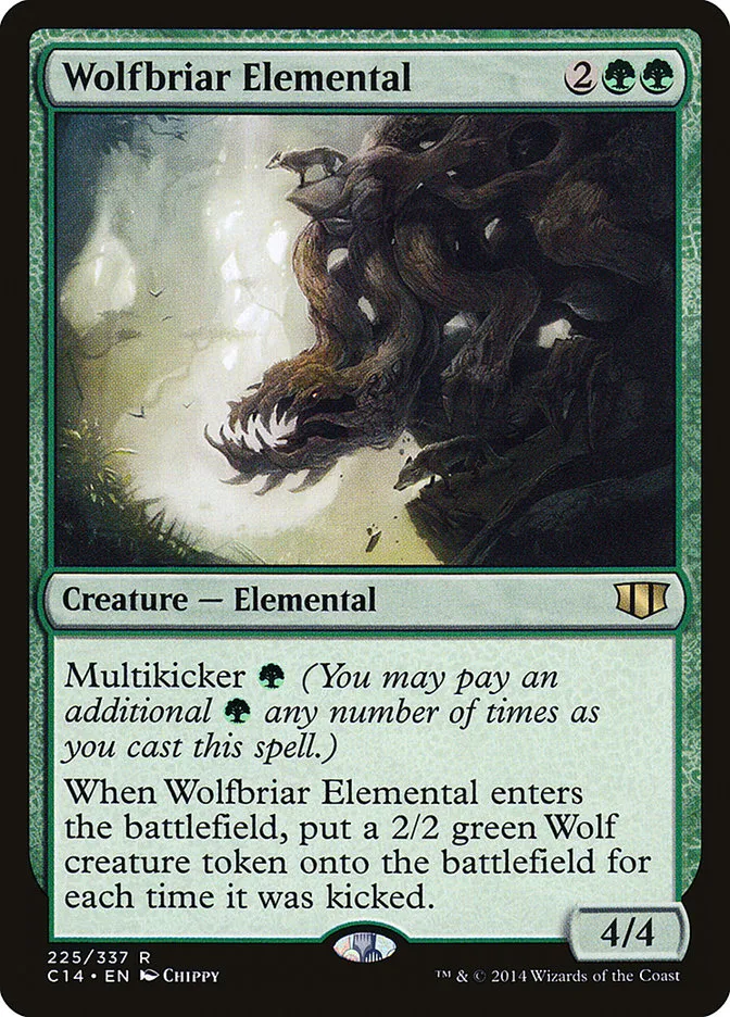 2014 Commander 2014 Wolfbriar Elemental rare #225 rare card image