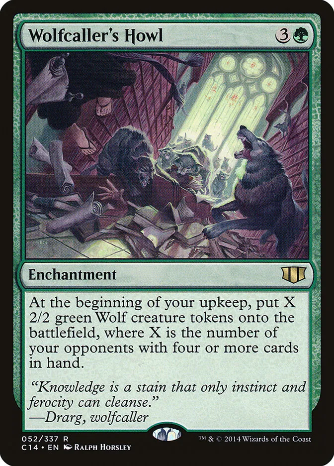 2014 Commander 2014 Wolfcaller's Howl rare #52 rare card image