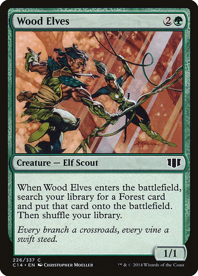 2014 Commander 2014 Wood Elves common #226 common card image