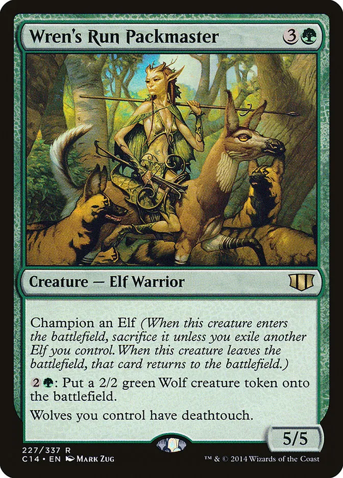 2014 Commander 2014 Wren's Run Packmaster rare #227 rare card image