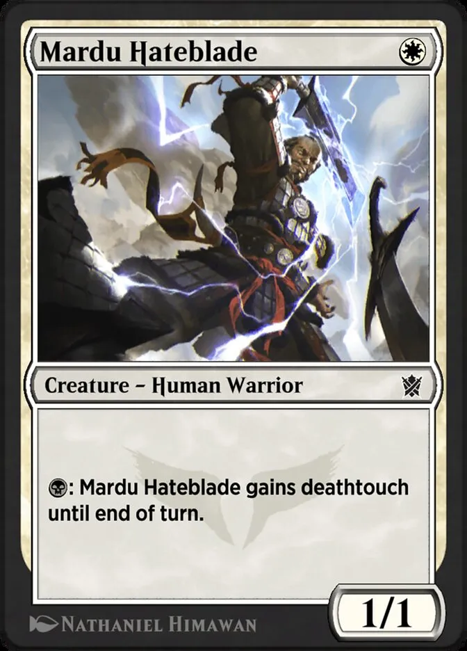2014 Khans of Tarkir Mardu Hateblade common #16y common card image