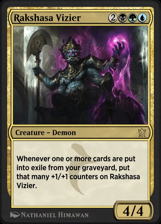 2014 Khans of Tarkir Rakshasa Vizier rare #193y rare card image