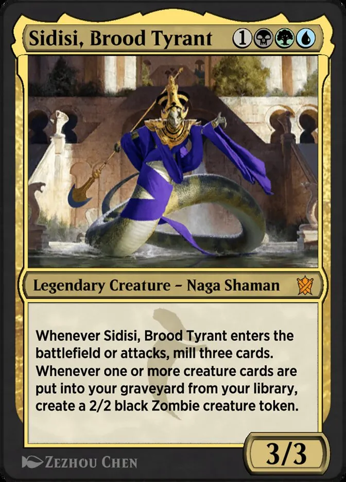 2014 Khans of Tarkir Sidisi, Brood Tyrant #199y mythic card image