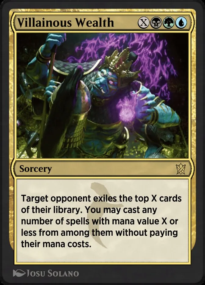 2014 Khans of Tarkir Villainous Wealth #211y rare card image