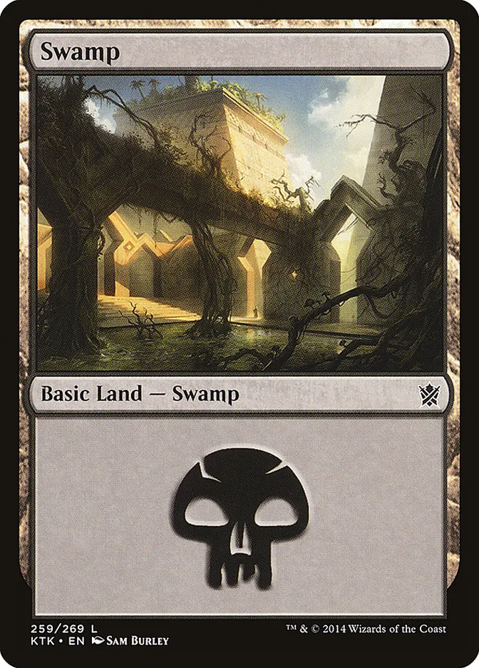 2014 Khans of Tarkir Swamp #259 common card image