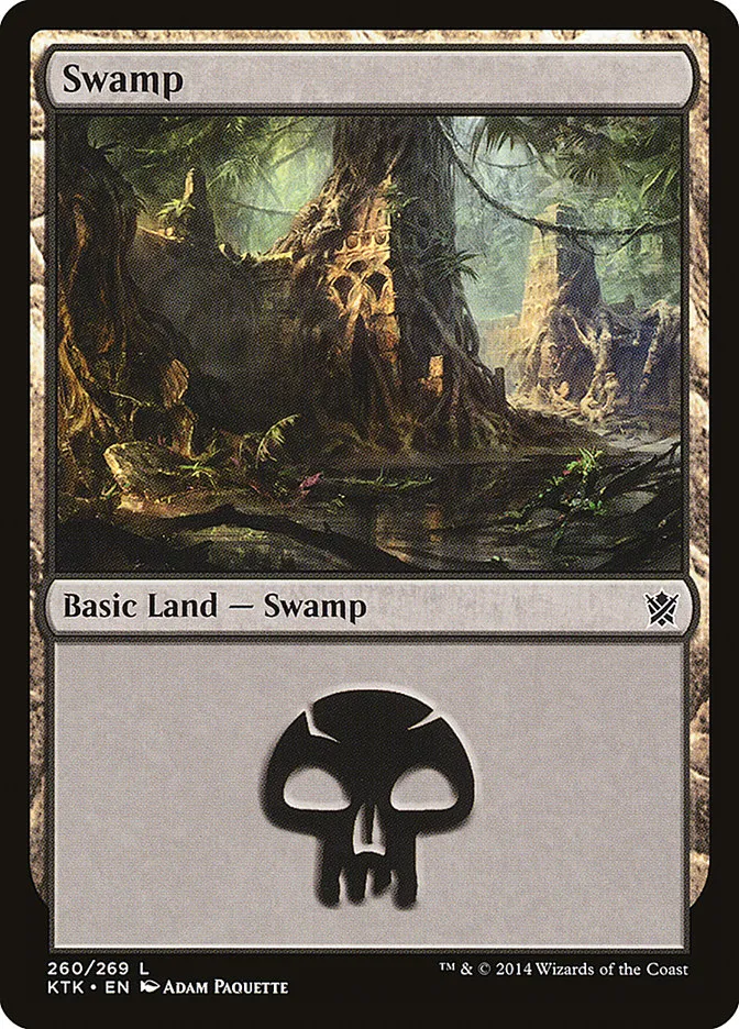 2014 Khans of Tarkir Swamp #260 common card image