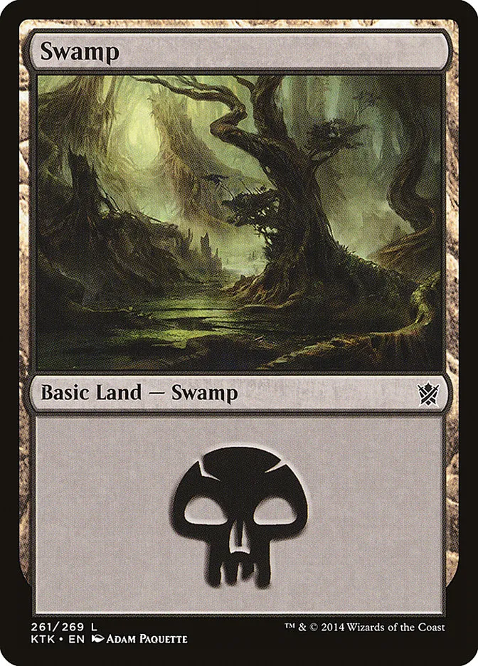 2014 Khans of Tarkir Swamp #261 common card image