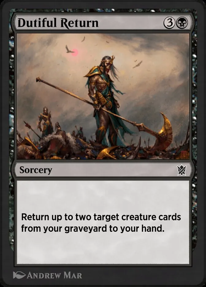2014 Khans of Tarkir Dutiful Return common #71y common card image
