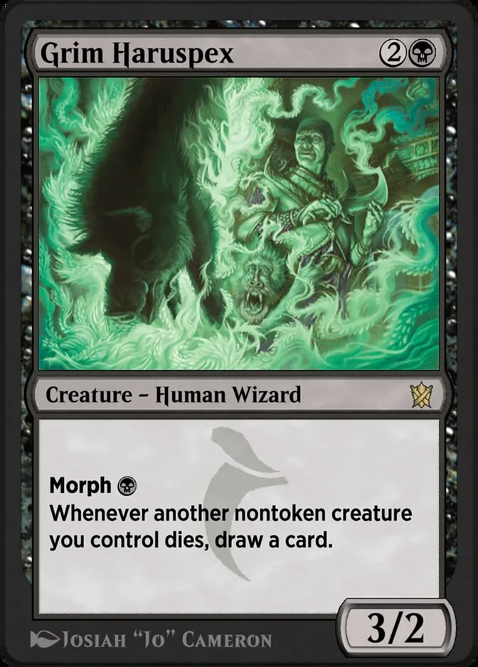 2014 Khans of Tarkir Grim Haruspex rare #73y rare card image