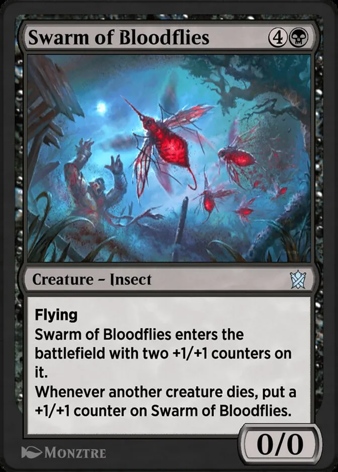 2014 Khans of Tarkir Swarm of Bloodflies #92y uncommon card image