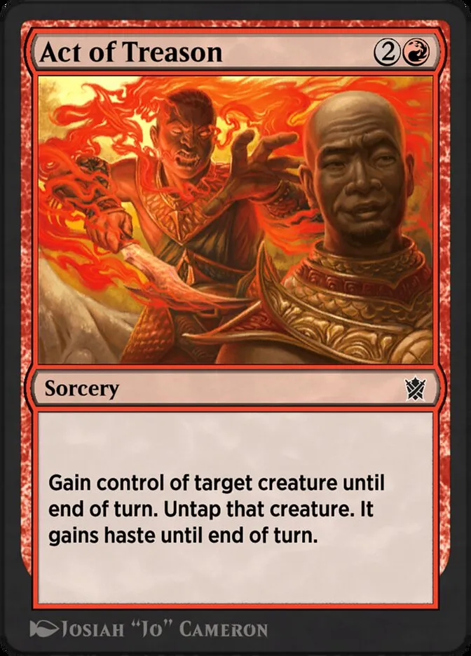2014 Khans of Tarkir Act of Treason #95y common card image