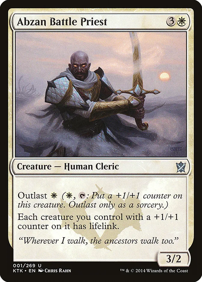 2014 Khans of Tarkir Abzan Battle Priest uncommon #1 uncommon card image