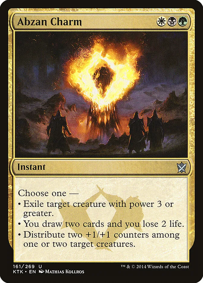 2014 Khans of Tarkir Abzan Charm #161 uncommon card image