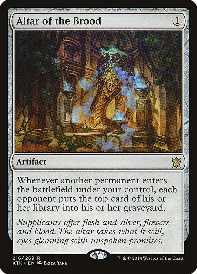 2014 Khans of Tarkir Altar of the Brood #216 rare card image