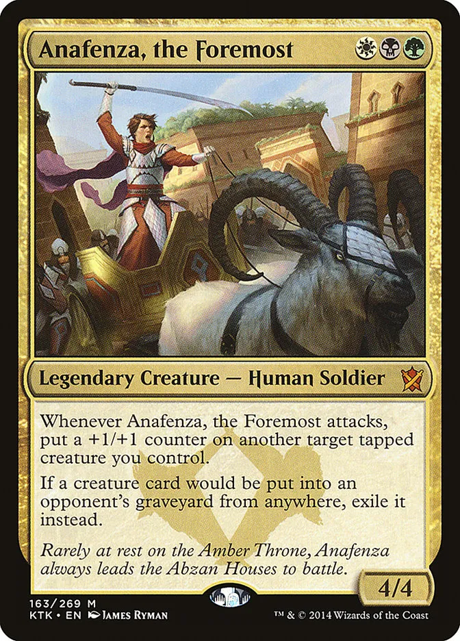 2014 Khans of Tarkir Anafenza, the Foremost #163 mythic card image
