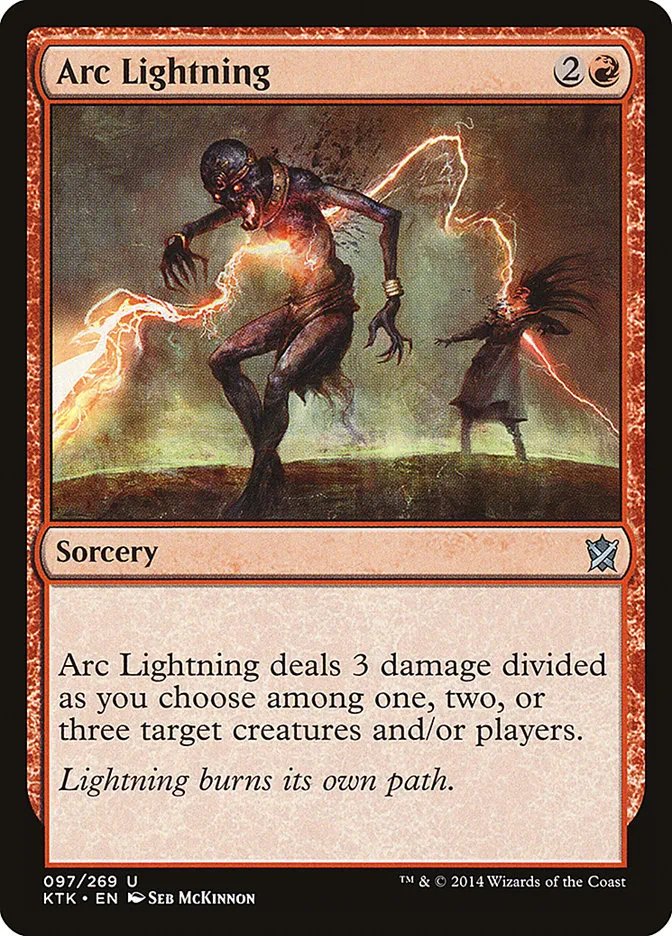 2014 Khans of Tarkir Arc Lightning #97 uncommon card image