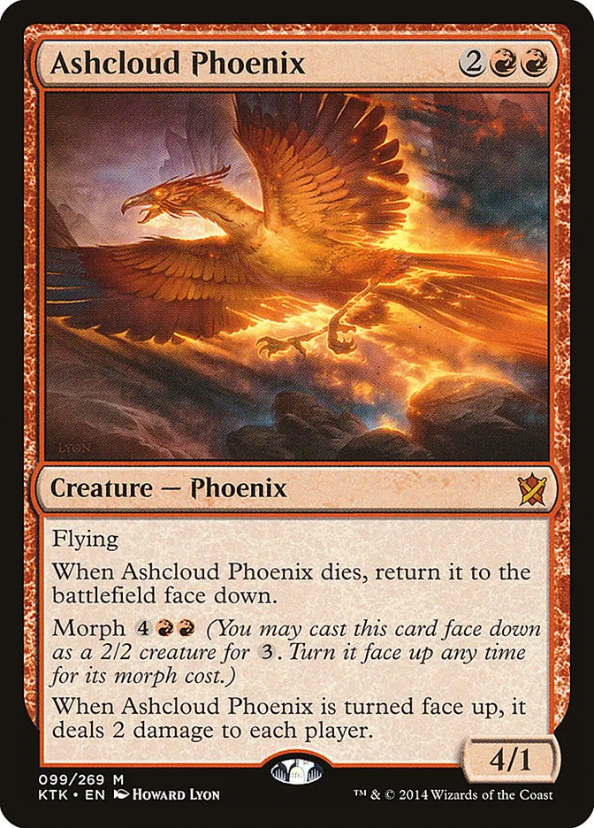2014 Khans of Tarkir Ashcloud Phoenix #99 mythic card image
