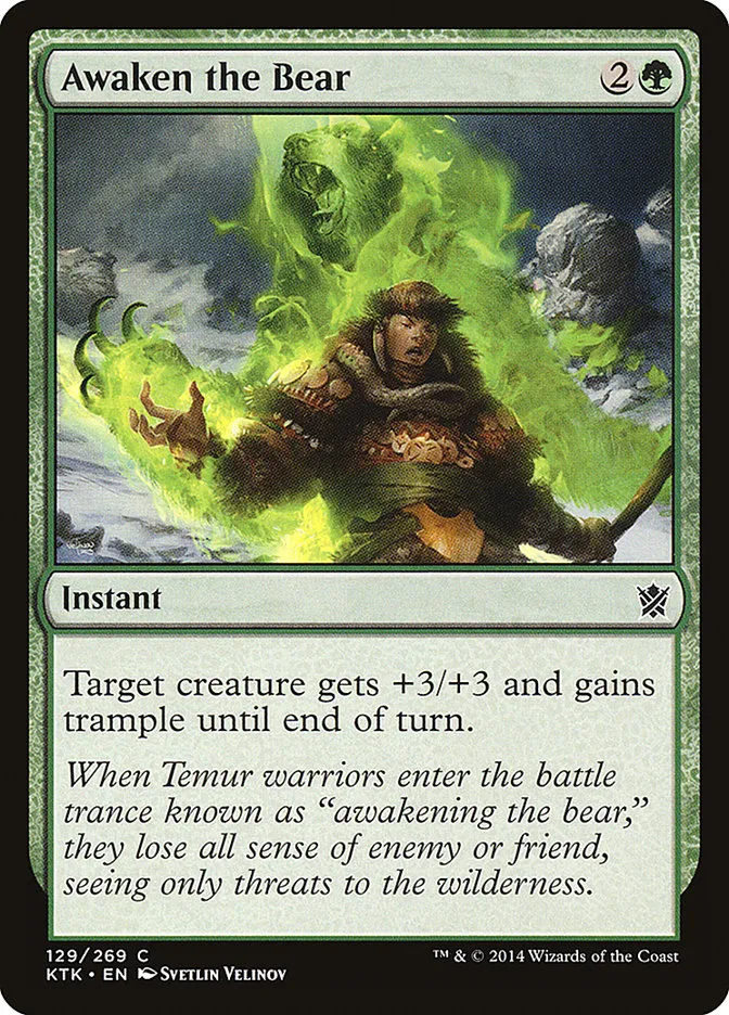 2014 Khans of Tarkir Awaken the Bear #129 common card image
