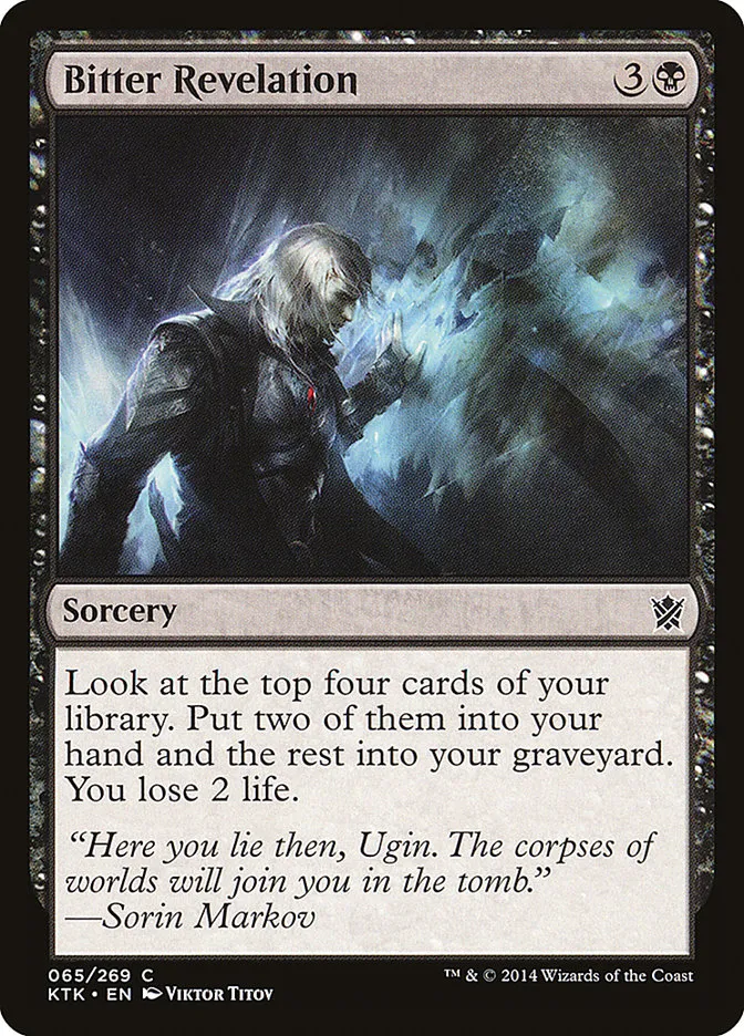 2014 Khans of Tarkir Bitter Revelation common #65 common card image