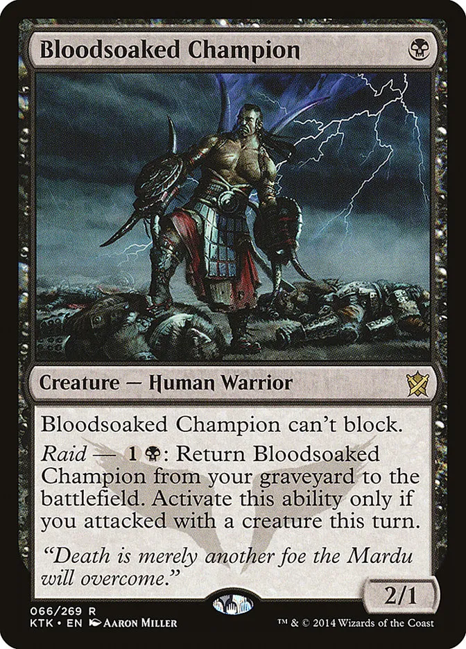 2014 Khans of Tarkir Bloodsoaked Champion rare #66 rare card image